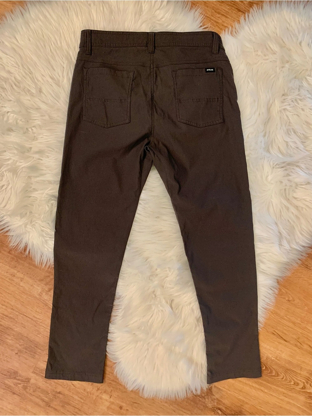 PrAna Brion Slim Pant ll Mens 33/29 Dark Iron Charcoal Gray Hiking Oudoors Nylon - Picture 9 of 15